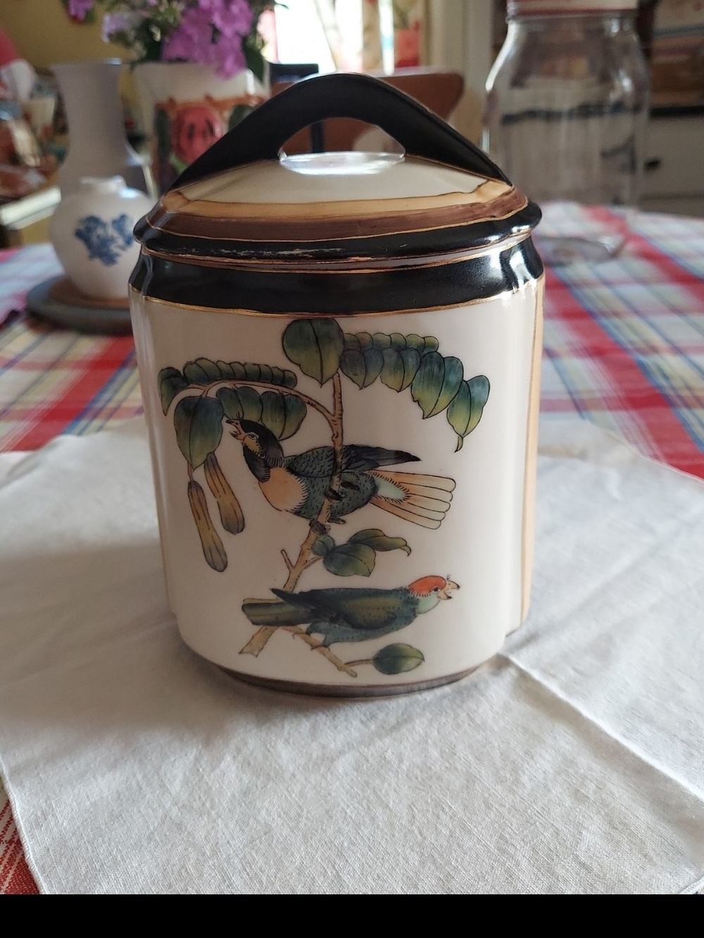 Vintage Signed Biscuit Jar